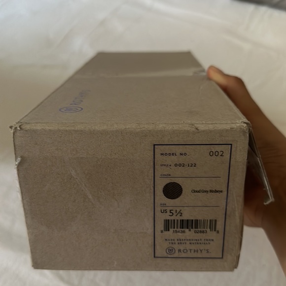 NWT Rothy’s Cloud Grey Birdseye The Point Flat - Picture 9 of 11